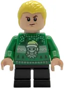 Minifigurka: HP591:  Draco Malfoy - Green Holiday Sweater, Black Short Legs