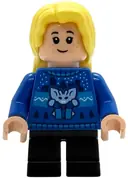 Minifigurka: HP594:  Luna Lovegood - Blue Holiday Sweater, Black Short Legs