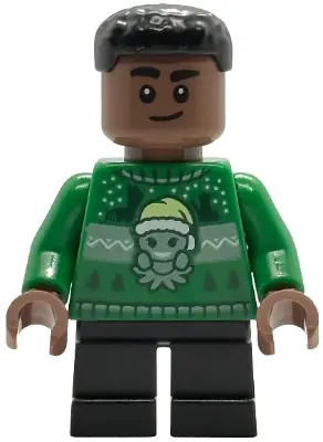 HP595:  Blaise Zabini - Green Holiday Sweater, Black Short Legs