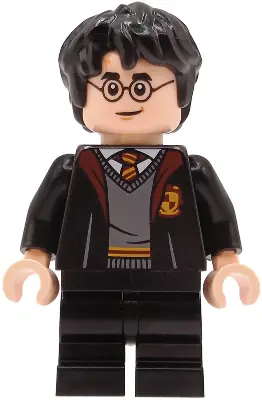 HP605:  Harry Potter - Gryffindor Robe Open, Black Medium Legs, Hair Thick and Messy
