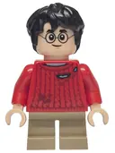 Minifigurka: HP610:  Harry Potter - Red Torn Sweater, Dark Tan Short Legs