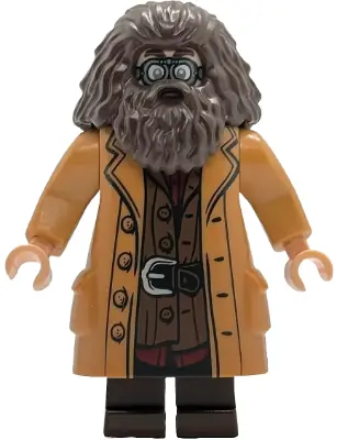 HP613:  Rubeus Hagrid - Medium Nougat Topcoat with Buttons, Goggles