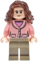 Minifigurka: HP632:  Hermione Granger - Warm Pink Jacket, Dark Tan Legs