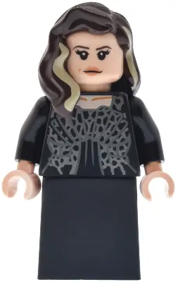HP635:  Narcissa Malfoy - Dress with Dark Silver Highlights, Black Skirt, Smile