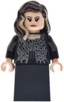 Minifigurka: HP635:  Narcissa Malfoy - Dress with Dark Silver Highlights, Black Skirt, Smile
