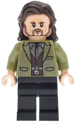 HP639:  Sirius Black - Dark Brown Hair, Olive Green Jacket, Black Plain Legs