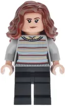 Minifigurka: HP641:  Hermione Granger - Striped Sweater, Tan Shirt Collar, Black Legs