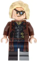 Minifigurka: HP642:  Professor Mad-Eye Moody - Reddish Brown Jacket