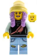Minifigurka: HS003:  Parker L. Jackson - Black Top with Beanie (Open Mouth Smile / Scared)