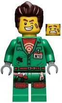 Minifigurka: HS005:  Douglas Elton / El Fuego - Coveralls with Hair