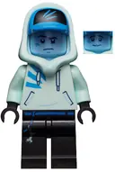 Minifigurka: HS031:  Jack Davids - Light Aqua Hoodie with Cap and Hood (Bright Light Blue Head)