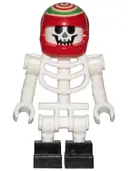 Minifigurka: HS042:  Skeleton - Red Helmet, Bent Arms, Black Square Feet (Douglas Elton / El Fuego)