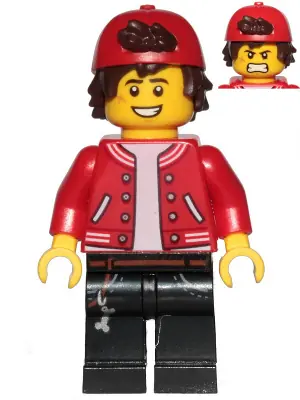 HS052:  Jack Davids - Red Jacket with Backwards Cap (Large Smile with Teeth / Angry)