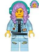 Minifigurka: HS053:  Parker L. Jackson - Denim Jacket with Headphones (Crooked Smile / Angry)