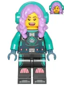 Minifigurka: HS058:  Parker L. Jackson - Diving Suit with Headphones (Open Mouth Smile / Disgusted)