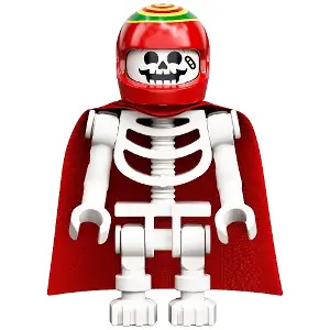 HS063:  Skeleton - Red Cape and Helmet, Bent Arms (Douglas Elton / El Fuego)