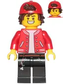 Minifigurka: HS067:  Jack Davids - Red Jacket with Backwards Cap (Large Smile / Grumpy)