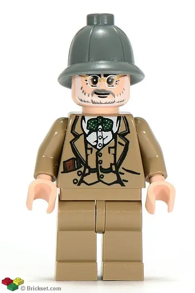 IAJ002:  Professor Henry Jones Sr. - Dark Bluish Gray Pith Helmet, Diary in Pocket
