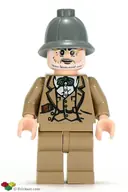 Minifigurka: IAJ002:  Professor Henry Jones Sr. - Dark Bluish Gray Pith Helmet, Diary in Pocket