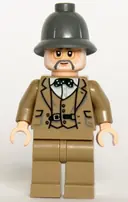 Minifigurka: IAJ047:  Professor Henry Jones Sr. - Dark Bluish Gray Pith Helmet