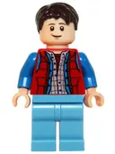 Minifigurka: IDEA001:  Marty McFly - Red Puffy Vest, Blue Arms