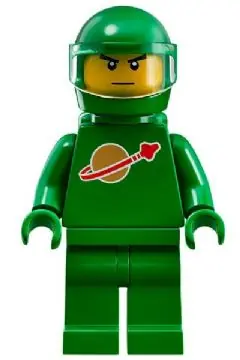 IDEA007:  Classic Space - Green with Air Tanks and Motorcycle (Standard) Helmet with Visor (Pete)