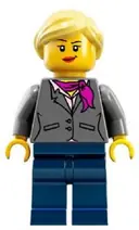 Minifigurka: IDEA009:  Research Scientist Female, Magenta Scarf