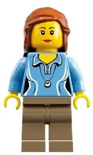 IDEA010:  Research Scientist Female, Medium Blue Top