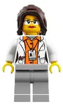 Minifigurka: IDEA011:  Research Scientist Female, White Lab Coat