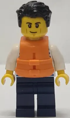 IDEA097:  Sailor - Male with Life Jacket, Dark Blue Legs