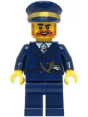 Minifigurka: IDEA177:  Railway Station Manager - Dark Blue Suit and Cap