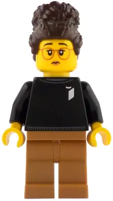 IDEA239:  LEGO Ideas Designer - Female, Black Sweater with LEGO Ideas Logo, Medium Nougat Legs