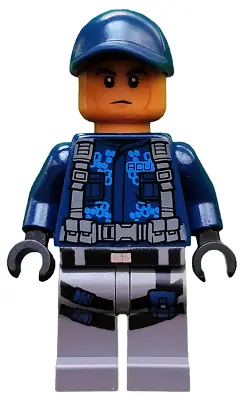 JW001:  ACU Trooper - Male, Dark Blue Cap, Medium Nougat Head