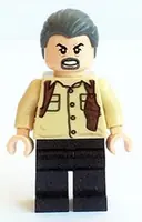 Minifigurka: JW008:  Vic Hoskins - Dark Bluish Gray Hair