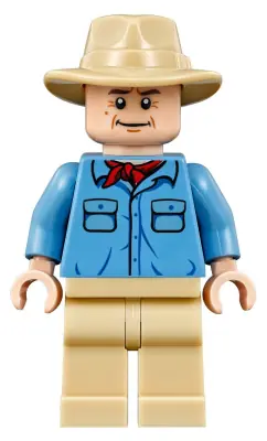 JW019:  Dr. Alan Grant - Medium Blue Shirt with Pockets with Blue Buttons