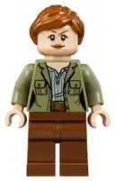 Minifigurka: JW021:  Claire Dearing - Olive Green Jacket over Sand Green Shirt, Reddish Brown Legs