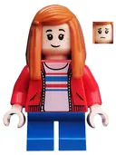 Minifigurka: JW024:  Maisie Lockwood - Red Jacket, Dark Orange Hair