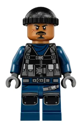 JW033:  ACU Guard - Male, Black Knit Cap, Medium Nougat Head