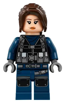 JW034:  ACU Guard - Female, Dark Brown Hair, Light Nougat Head
