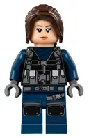 Minifigurka: JW034:  ACU Guard - Female, Dark Brown Hair, Light Nougat Head