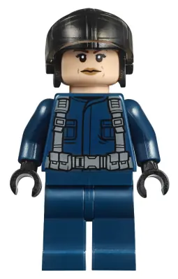 JW038:  ACU Pilot - Female, Black Aviator Cap, Light Nougat Head