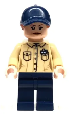 JW045:  Park Worker - Female, Tan Shirt, Dark Blue Legs and Cap