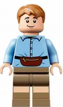 Minifigurka: JW070:  Benjamin 'Ben' Fitzgerald Pincus - Bright Light Blue Shirt, Dark Tan Legs