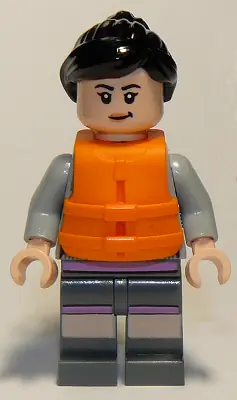 JW074:  Yasmina 'Yaz' Fadoula - Light Bluish Gray Jacket, Dark Bluish Gray Legs, Orange Life Jacket