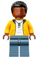 Minifigurka: JW075:  Darius Bowman - Yellow Hoodie over White Shirt, Sand Blue Legs
