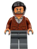 Minifigurka: JW083:  Dr. Henry Wu - Reddish Brown Cardigan