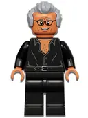 Minifigurka: JW085:  Dr. Ian Malcolm - Partially Open Shirt, Light Bluish Gray Hair