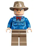 Minifigurka: JW096:  Dr. Alan Grant - Blue Shirt with Water Stains