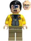 Minifigurka: JW106:  Dennis Nedry - Dark Blue Undershirt, Hair