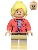 Minifigurka: JW107:  Dr. Ellie Sattler - Coral Shirt with Dirt Spots